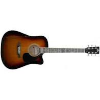 Pluto semi accoustic guitar with saddle pickup hw41c-201P with bag,plectrums and strap
