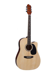 kaps st 1000c jumbo acoustic guitar with pickup and bag