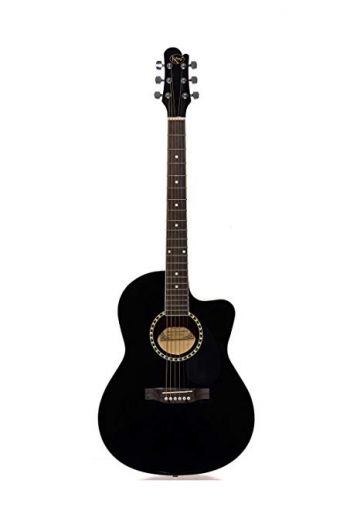 kaps st 10c acoustic guitar cutaway with pickup and bag